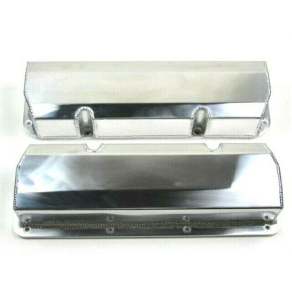 Absurdo Ford 351C Fabricated Aluminum Valve Cover - Short Bolts with Hole, Polished AB2204344 - main